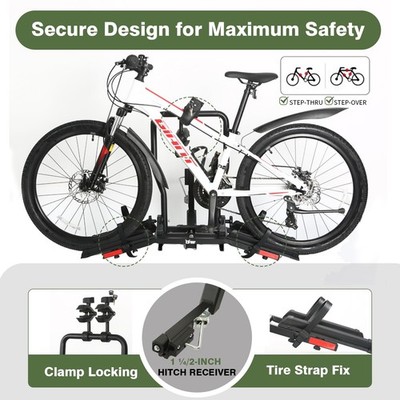 KYX Hitch Bike Rack Car For 2 Bikes, Bike Rack For Car, SUV, RV, Up To