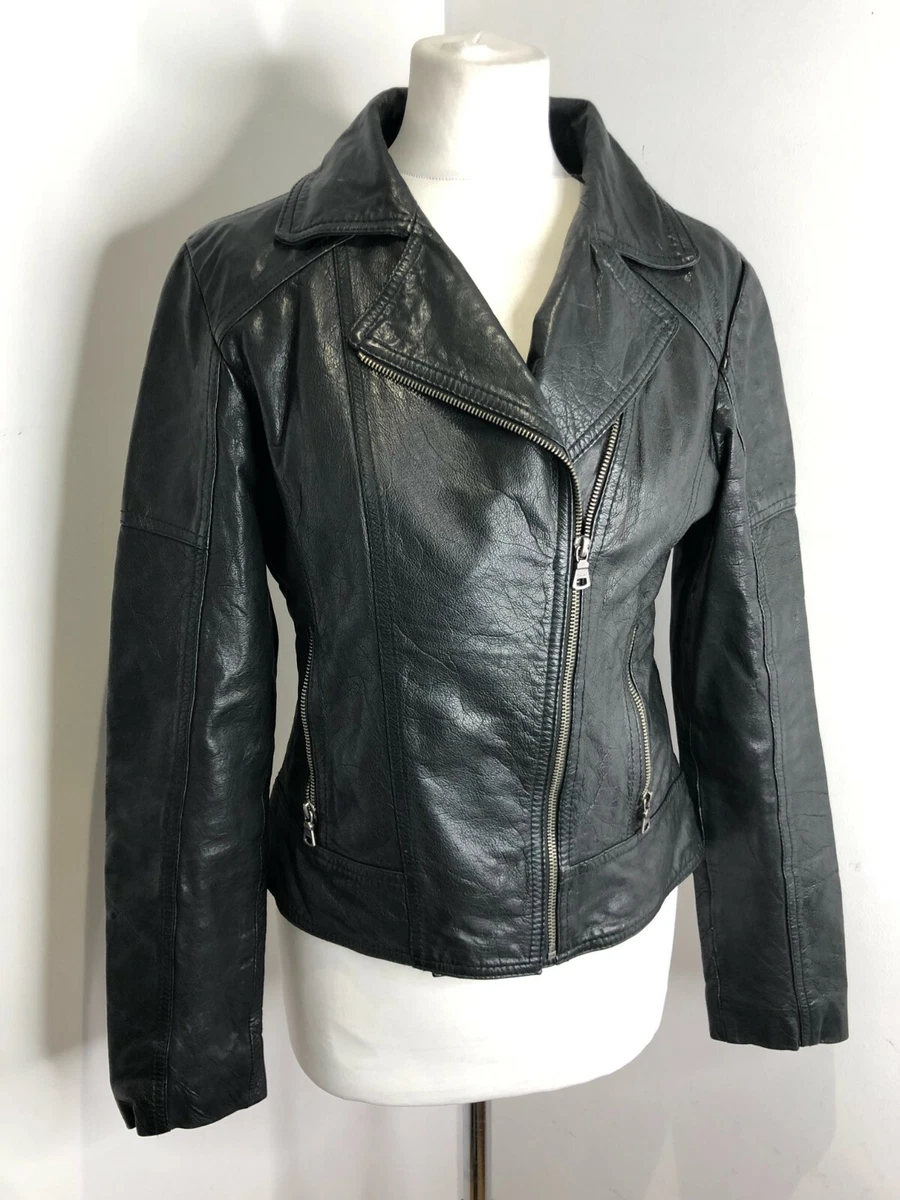 Guess asymmetrical leather clearance jacket