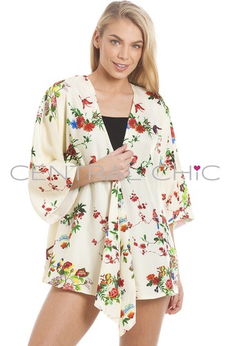 Central Chic Womens Pretty Kaftans Kimonos Beach Cover Up Evening Top Blouse - Picture 7 of 64