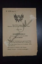 Regio Decreto VEII Modifica Organico delle privative nelle Province venete 1874