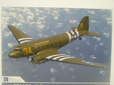 USAF C-47 Skytrain   - Academy Flugzeug  Bausatz 1:144    -  12633   #E