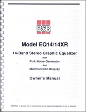 BSR EQ-14 / 14XR Stereo Graphic Equalizer Owner's Manual