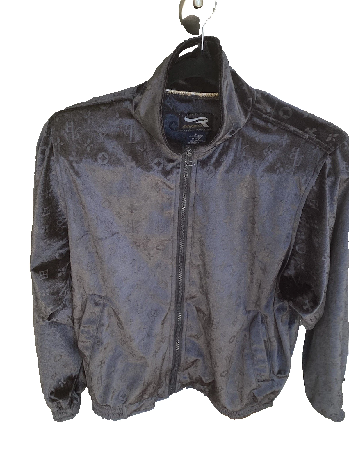 LOUIS VUITTON（LV） Giacca DONNA VINTAGE Y2K RAW BLUE LV stile LOGO con cappuccio manica lunga zip GRIGIO M L