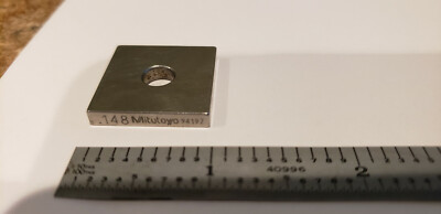 .148'' Mitutoyo Square Steel Gage Gauge Block, Unknown Grade