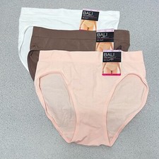 Bali One Smooth U Hi Cut Brief Panty M 6 MEDIUM 2362 NWT 3 Pack Underwear