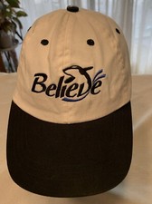 Believe SeaWorld Adventure Park Youth Cotton Black White Shamu Whale Hat Vintage