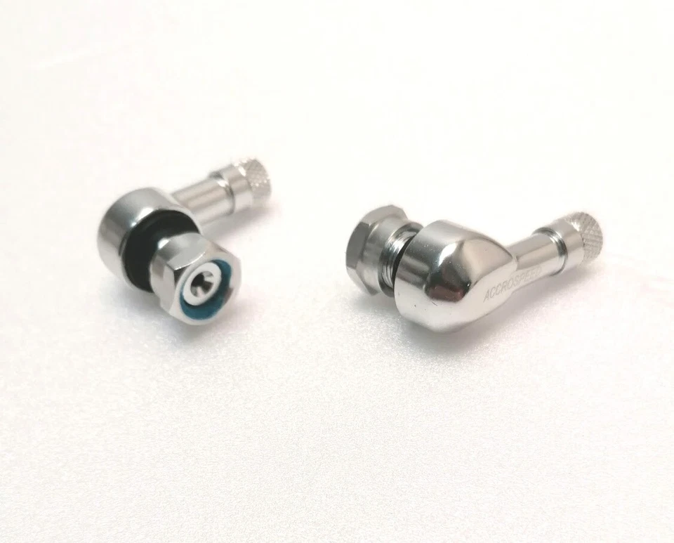 Paire valves coudée alu 11.3mm jante moto YAMAHA SUZUKI KAWASAKI HONDA valve - Photo 1/1