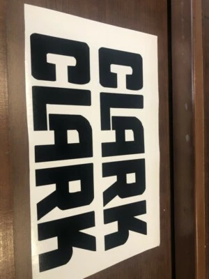 Clark Forklift Decal part # 3798346 16 " white vinyl Qty 2 will be shipped