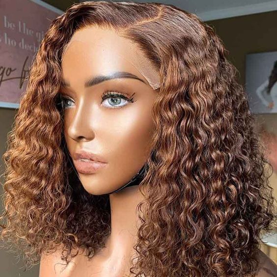 Lace Front Wigs Long Human Hair Pre Plucked Brown Mixed Blonde