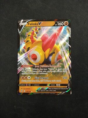 falinks v pokemon card value Pokemon Sword and Shield Rebel Clash Ultra Rare Falinks V #185