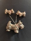 Antique Wooden Scottie Dogs Momma & Two Puppies — photo 4