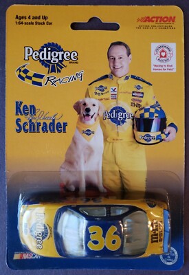 KEN SCHRADER #36 2001 PEDIGREE PONTIAC GRAND PRIX ~ 1/64 NASCAR ACTION DIE-CAST