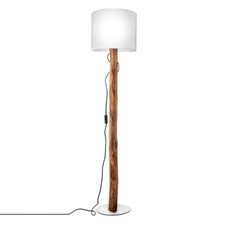 Pied de lampe très tendance en forme de galet en chêne par MAISON YAK