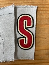 Astros Game Used MiLB Jersey Nameplate Letter Patches - Letter S