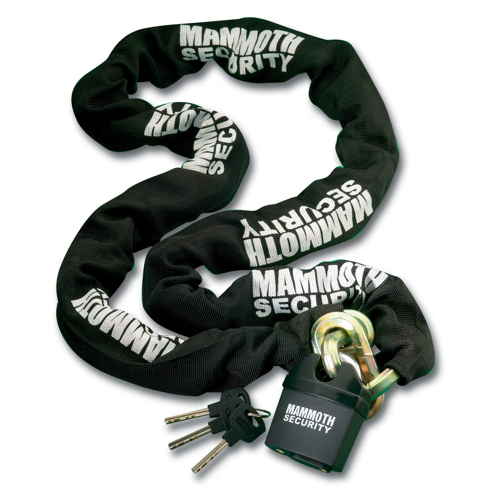Bike-It Mammoth Security Hexagon Lock And Chain - Black - 1.8m Long