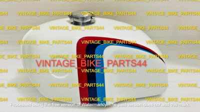 BMW R100 RT RS R90 R80 R75 Stahl weiß lackierter Benzintank