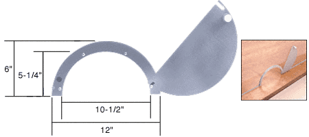 Satin eloxiertes halbrundes Design Ticketfenster mit 10-1/2" x 5-1/4" Öffnung - Bild 2 von 4