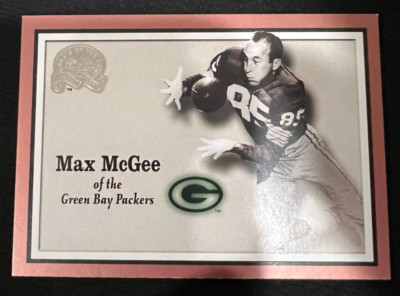 MAX McGEE Green Bay Packers 2000 Fleer Greats of the Game #90 Super Bowl Champ