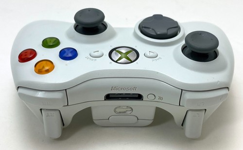 GENUINE Microsoft XBox 360 WHITE Wireless Controller gamepad OFFICIAL gaming -B- - Picture 6 of 6