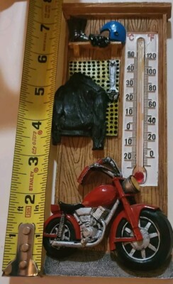Spoontiques 3D Motorcycle Thermometer Unusual Man Cave 