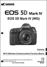 Canon EOS 5D Mark IV Digital Camera User Instruction Guide Manual