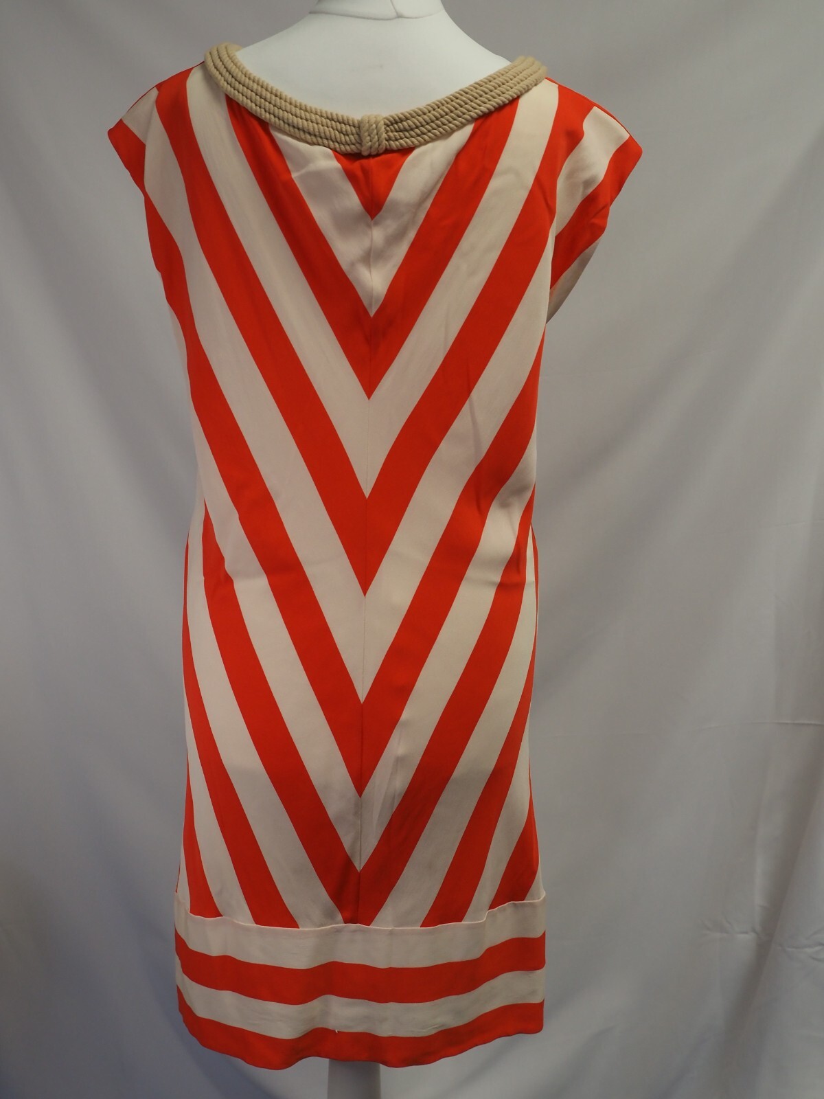 Diane Von Furstenberg Dress Red/Cream US size 4 Pre-Owned image 2