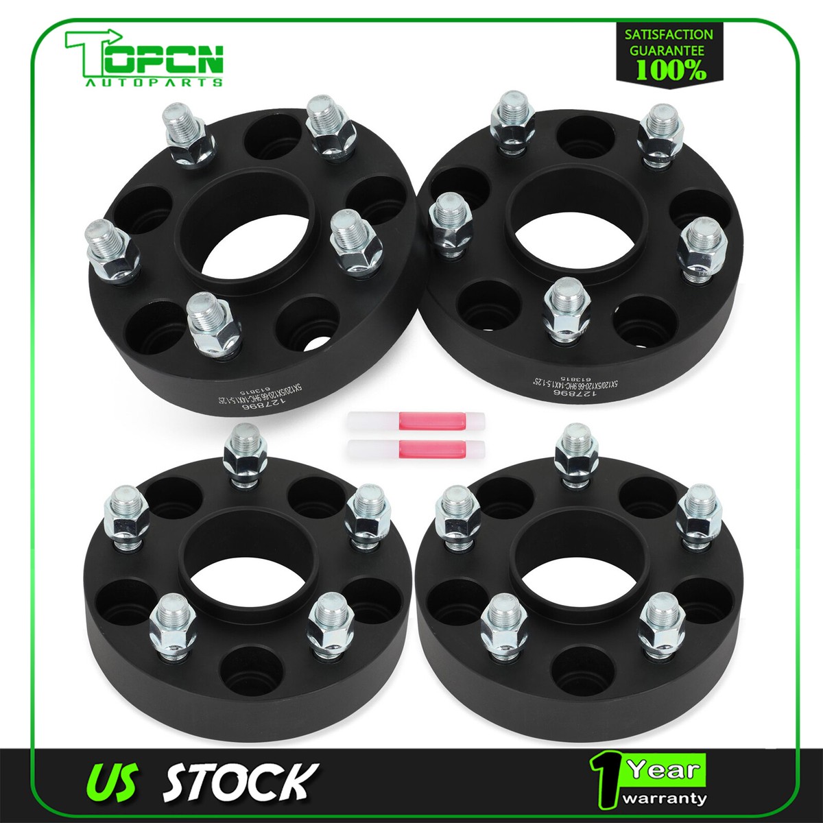 4-Pack 1.25" Wheel Spacers - 5x120 To 5x4.5 Adapters, 74mm Hub Bore, Forged Aluminum