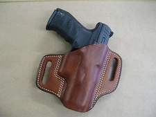 H&K Heckler & Koch VP9, VP40 Leather 2 Slot Molded Pancake Belt Holster TAN RH