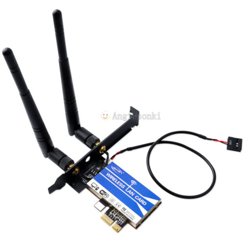intel dual band wireless-ac 7260 867Mbps WiFi+Bluetooth 4.0 PC Desktop WLAN Card - Photo 1/5