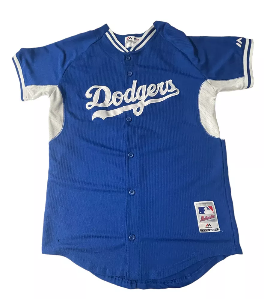 Majestic Los Angeles Dodgers Jersey MLB Puig Blue Youth Size XL