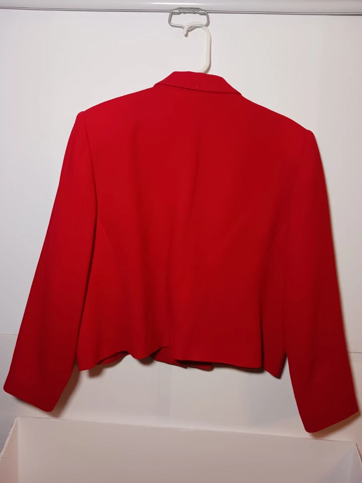 Blazer Pendleton Vintage Lana Virgen Tweed Mujer Talla 16 Rojo Cuello EE. UU. Foto 2 de 4