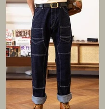 Red Tornado Derrickman Union Special Overalls Amekaji Vintage Worker Denim Pants