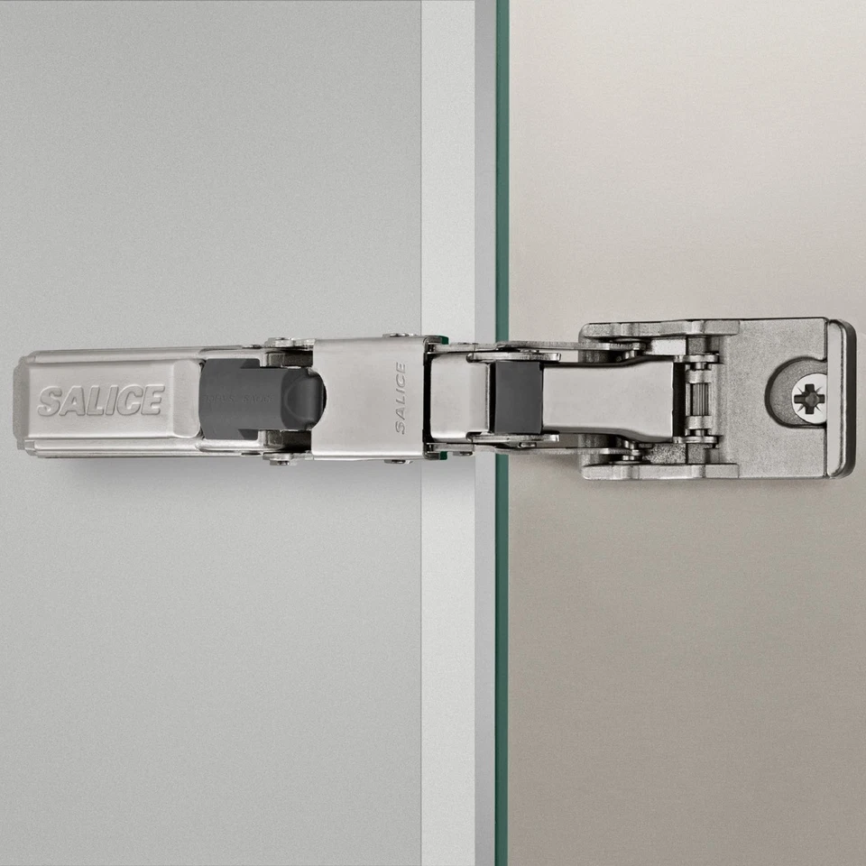 2x Salice Scharniere für Glastür Spiegeltür mit/ohne Dämpfung Möbelscharnier - Bild 3 von 4