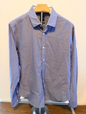 Hugo Boss Slim Fit Button Down Medium Cotton White Black Lightweight