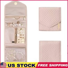 Compact Travel Jewelry Case Organizer Earrings Necklaces Rings Bracelets Watches
