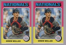 (2) Card Lot -  Drew Millas Nationals  -  2024 Topps Heritage High Number RC