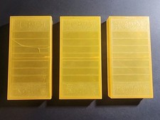 3x Kodak 35mm Slide Cases - Transparent Yellow - Retro Photography Storage