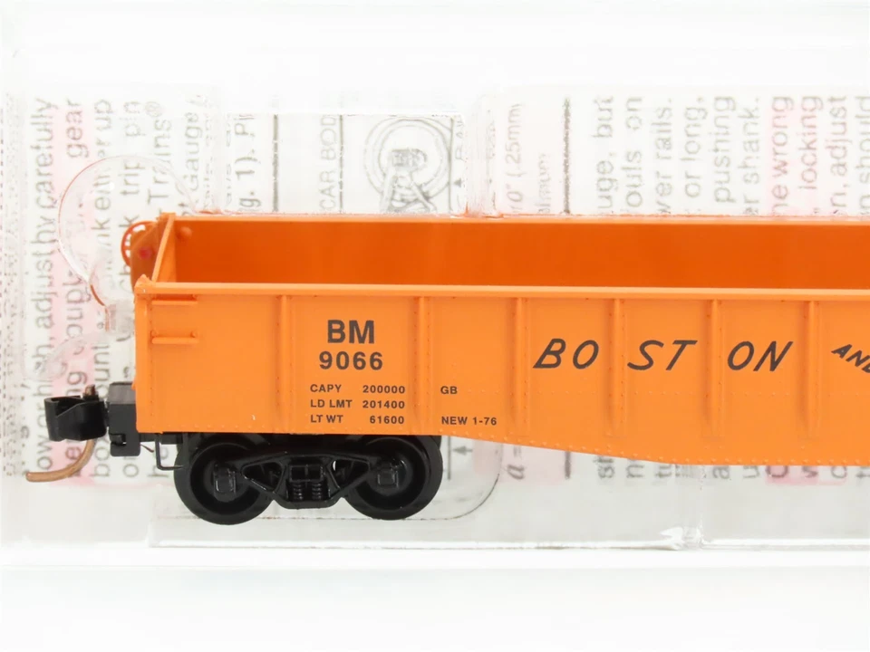 N Scale Micro-Trains MTL 46180 B&M Boston & Maine "Minuteman" 50' Gondola #9066 - Image 2 of 4