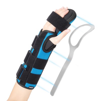 Stecca per Mano a Riposo, tutore per Mano per Ictus, tutore Traspirante, per Supporto della Mano, lesioni al Polso, fissazione di fratture, Protezione del Braccio