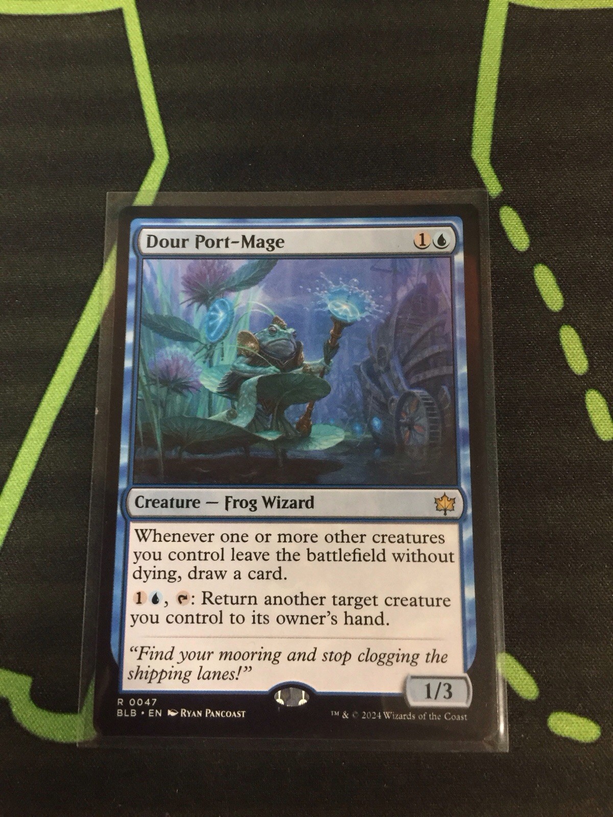 MTG Magic The Gathering Dour Port-Mage BLB Rare Blue Wizard Frog ...