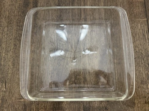 Vintage PYREX # 222  8x8x2 Square Clear Baking Dish, Made in USA
