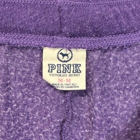 PINK Victorias Secret Medium Sweatpants Purple 86 Logo Joggers Varsity Nostalgic