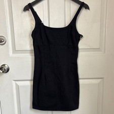 NEW BDG Urban Outfitters Black Denim Sleeveless Corset Top Mini Dress size XS