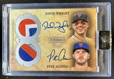 2021 Topps Dynasty David Wright Pete Alonso Dual Patch Auto #/5 Mets