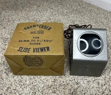 BRUMBERGER SLIDE VIEWER #1225 for 35mm and  - 2 3/4" Medium Format slides tested