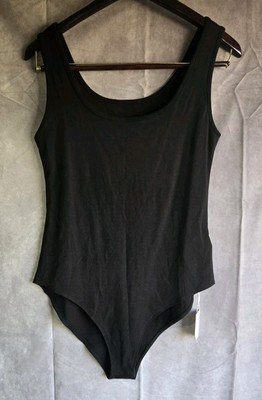 New Mango pop Tank Top BodySuit Womens Sz XXL 90's Casual Black