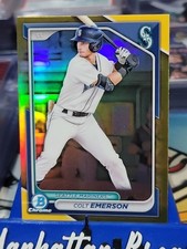 🔥 2024 Bowman Chrome Gold /50 Colt Emerson 🔥 Mariners BDC-15