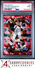 2023 PANINI SELECT RED CRACKED ICE PRIZM #29 TYRESE HALIBURTON POP 3 PSA 9