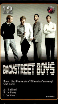 Esselunga StarZone # 12 Backstreet Boys card