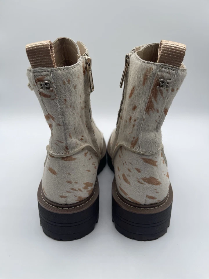 Sam Edelman Mujer Lue Pelo de becerro Encaje Uop Botines Marfil Talla 9 Mediano (M) Foto 4 de 4